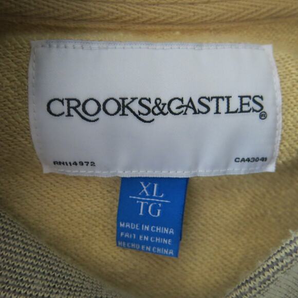 CROOKS & CASTLES Jacket Size XL Men Logo Pockets Camo Sleeves Streetwear Punk - Picture 9 of 13